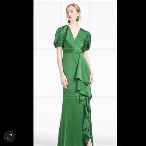 beautiful sachin and babi gown with matching earrings